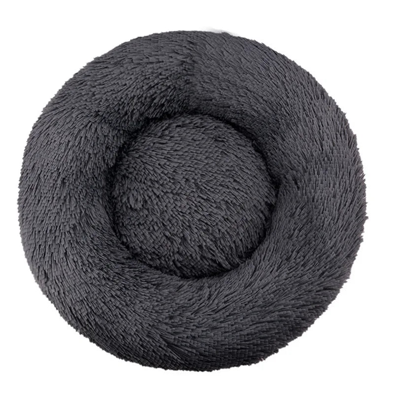 Ultra Soft Round Pet Bed - Washable Plush Dog Cat Bed