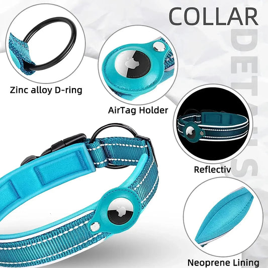 AirTag Dog Collar GPS - Waterproof Pet Tracking Collar