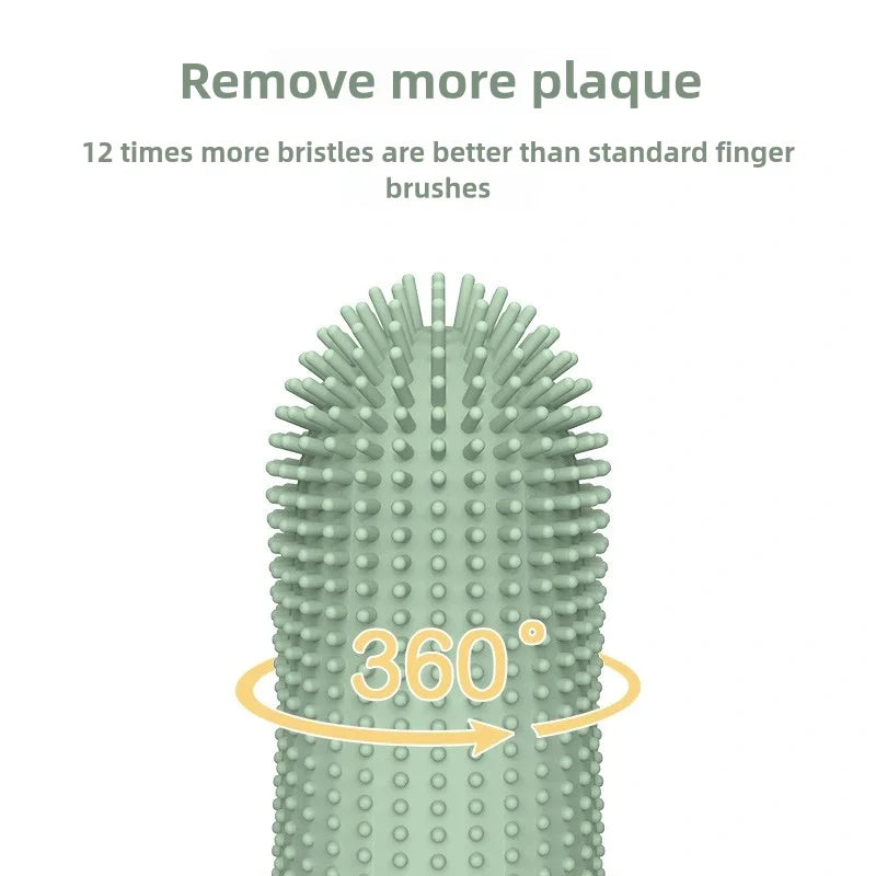 360° Finger Pet Toothbrush - Gentle Dental Care Dogs Cats