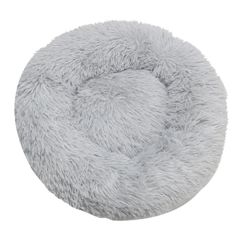 Ultra Soft Round Pet Bed - Washable Plush Dog Cat Bed