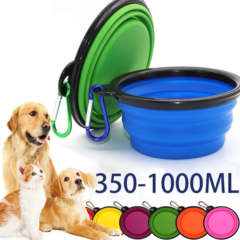 Clip & Go Collapsible Pet Bowl - Portable Travel Dog Cat Bowl