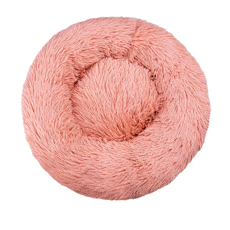 Ultra Soft Round Pet Bed - Washable Plush Dog Cat Bed