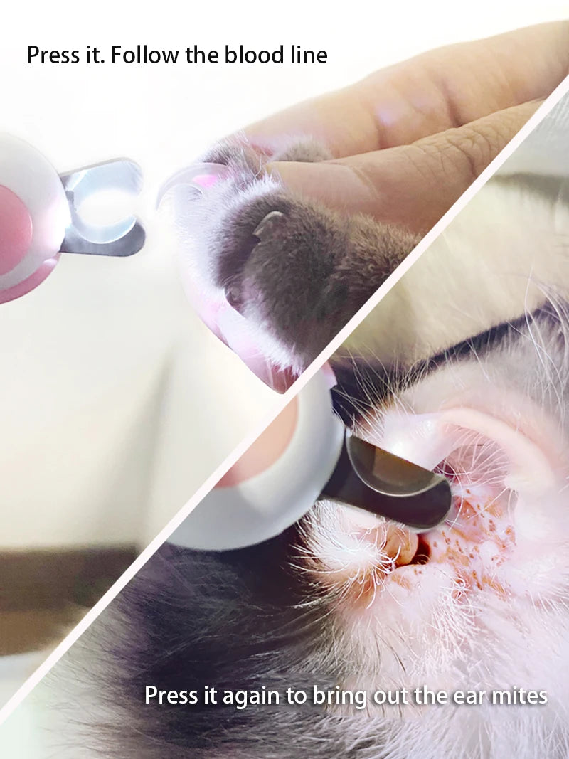 LED Pet Nail Clipper - Professional Safety Trimmer Dogs Cats