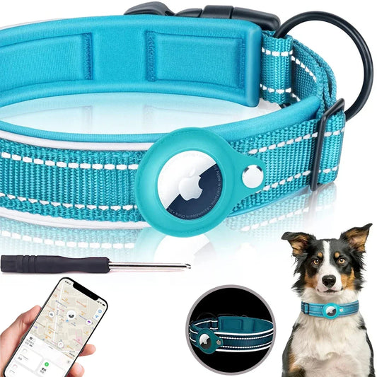 AirTag Dog Collar GPS - Waterproof Pet Tracking Collar