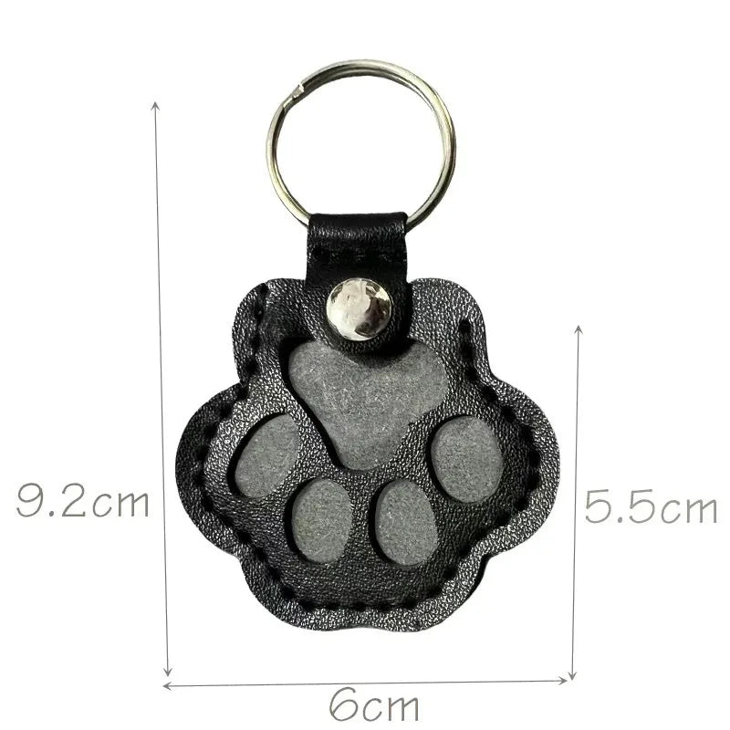 Pet Hair Keepsake Keychain Leather Memorial Locket for Dog Cat Fur