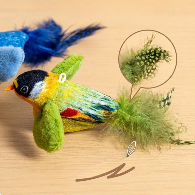 Interactive Bird Cat Toy - Realistic Feathered Catnip Toys
