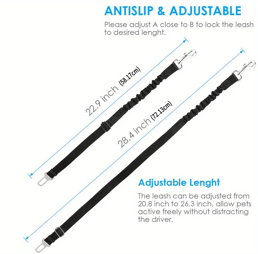 Adjustable Dog Car Seat Belt - Pet Safety Harness