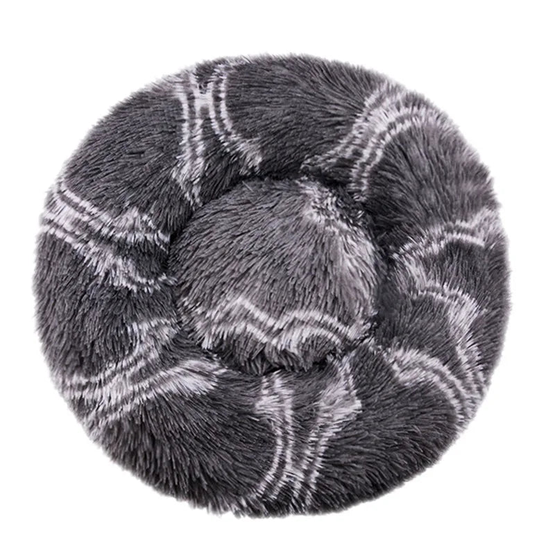 Ultra Soft Round Pet Bed - Washable Plush Dog Cat Bed