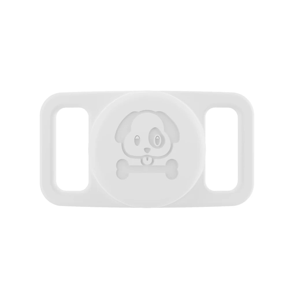 AirTag Pet Collar Holder - Waterproof Silicone GPS Tracker Loop for Dogs & Cats