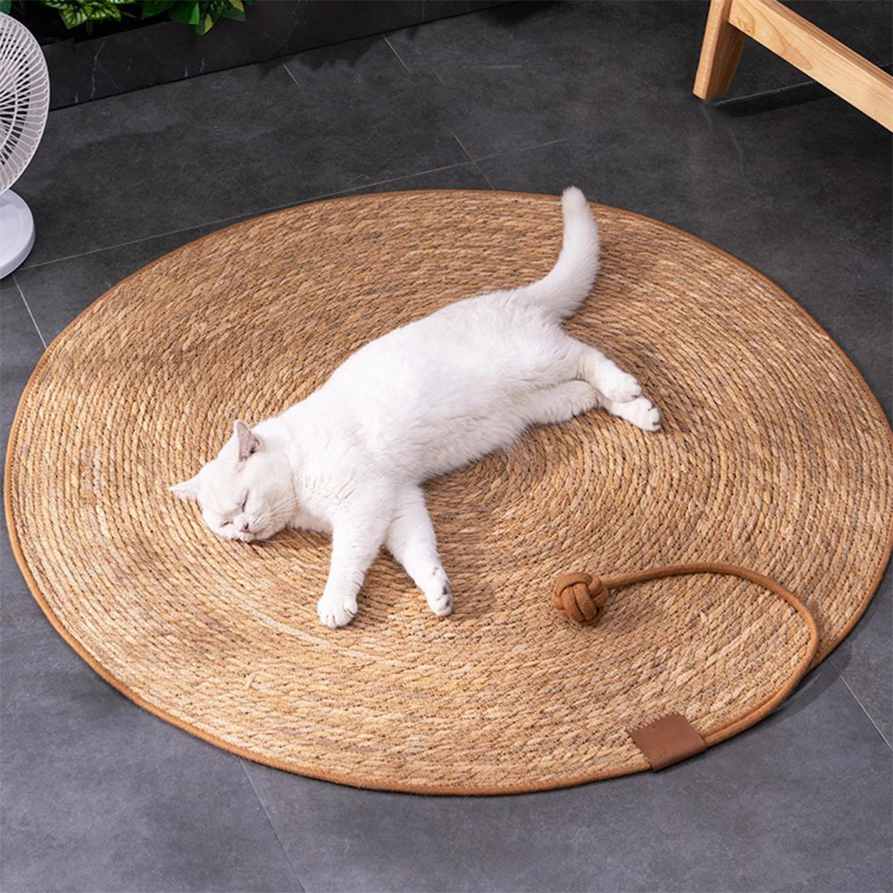 Natural Rattan Cat Scratcher Mat