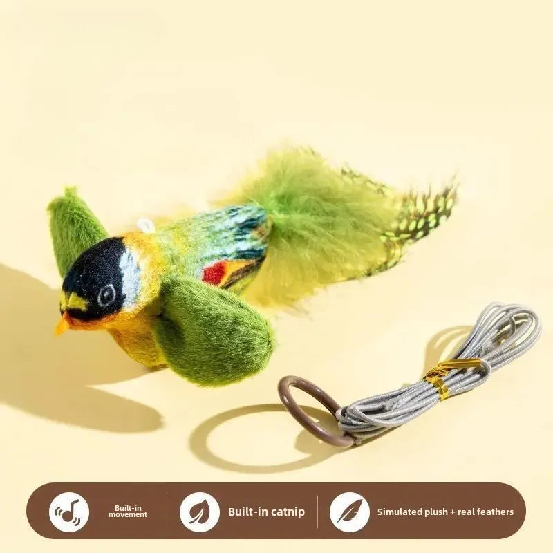 Interactive Bird Cat Toy - Realistic Feathered Catnip Toys