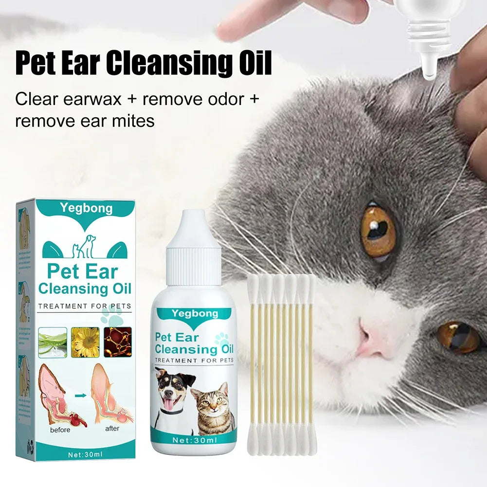 Dog Ear Cleaner Natural - Stop Ear Mites Infections 30ml