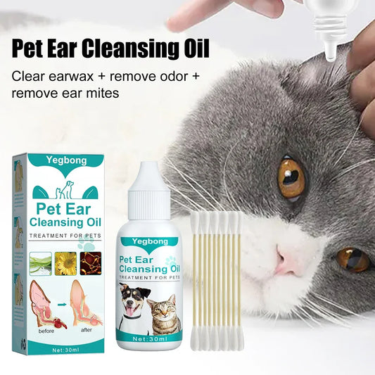 Dog Ear Cleaner Natural - Stop Ear Mites Infections 30ml