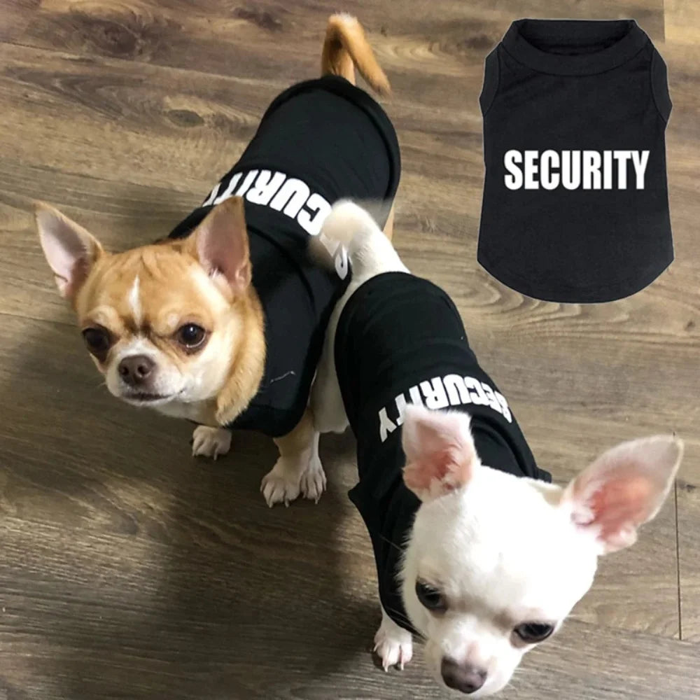 Security Guard Dog Costume - Small Dog Vest Uniform