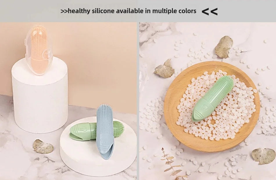 360° Finger Pet Toothbrush - Gentle Dental Care Dogs Cats