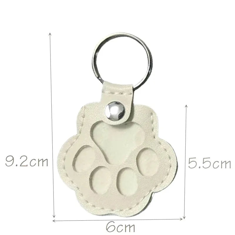 Pet Hair Keepsake Keychain Leather Memorial Locket for Dog Cat Fur