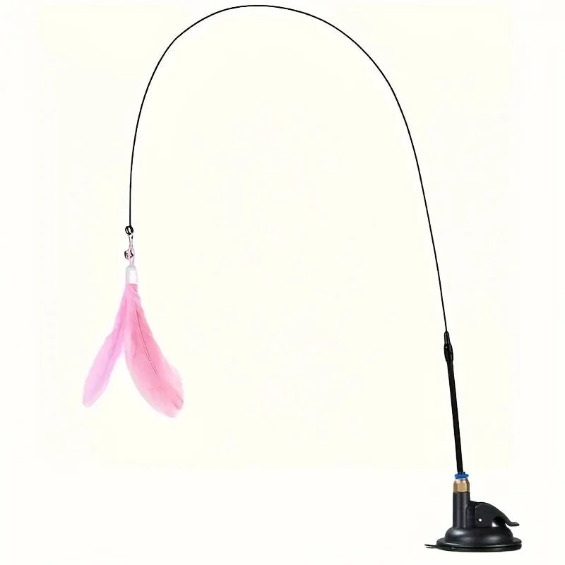 Interactive Cat Feather Wand Toy - Teaser Play Stick