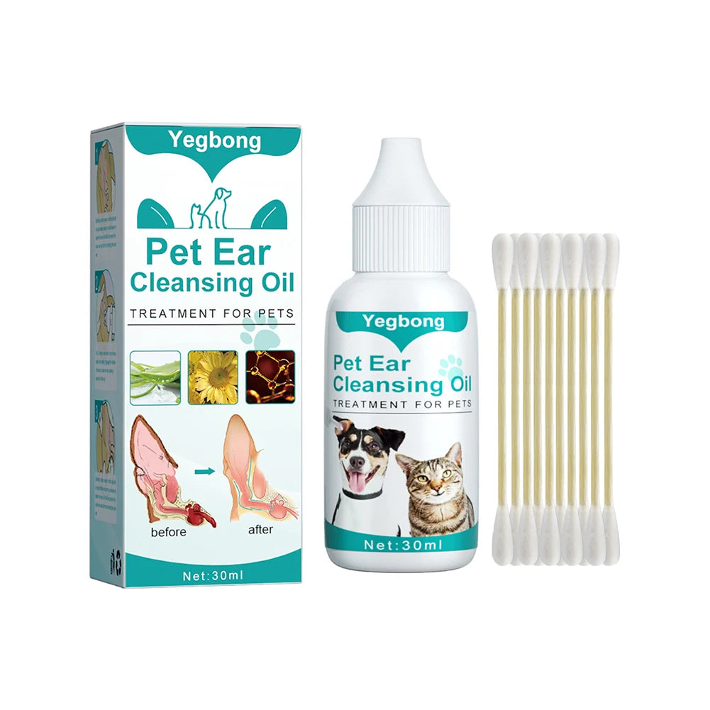 Dog Ear Cleaner Natural - Stop Ear Mites Infections 30ml