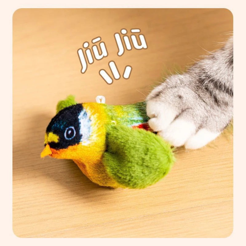 Interactive Bird Cat Toy - Realistic Feathered Catnip Toys