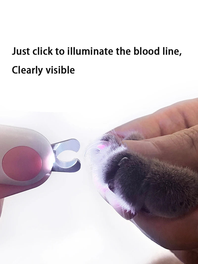 LED Pet Nail Clipper - Professional Safety Trimmer Dogs Cats
