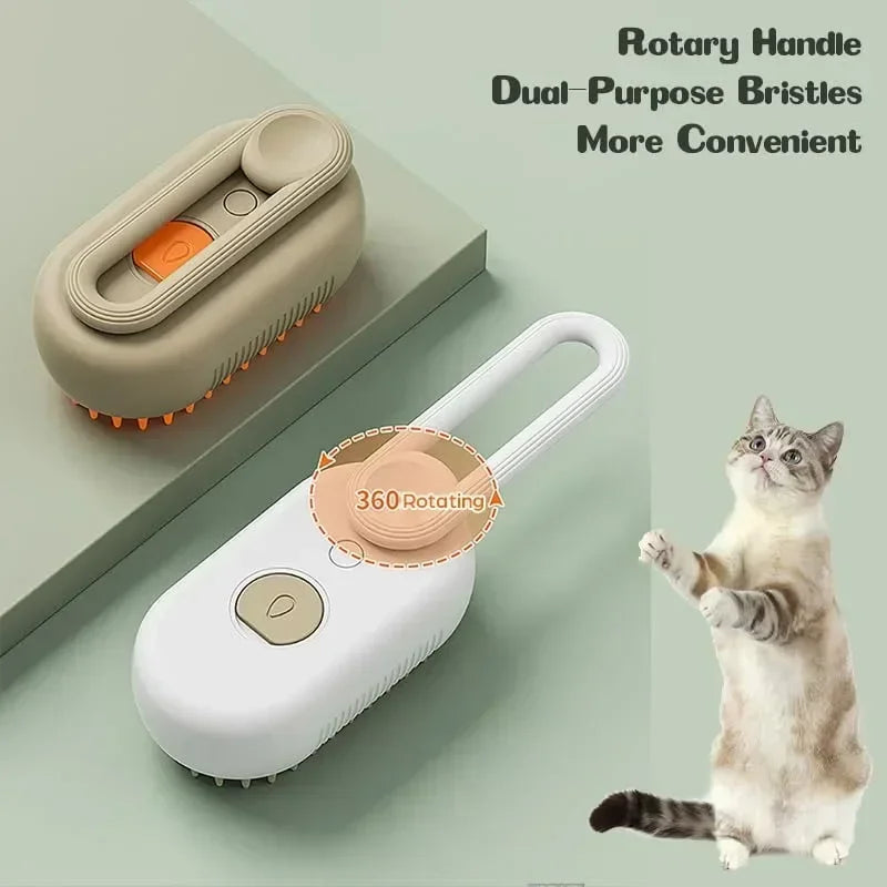 SteamGroom Pro 3-in-1 Electric Spray Brush Dogs Cats