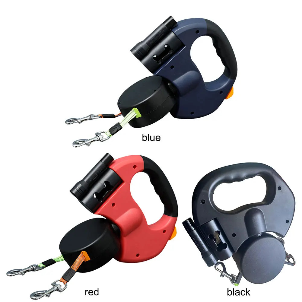 Dual LED Retractable Dog Leash