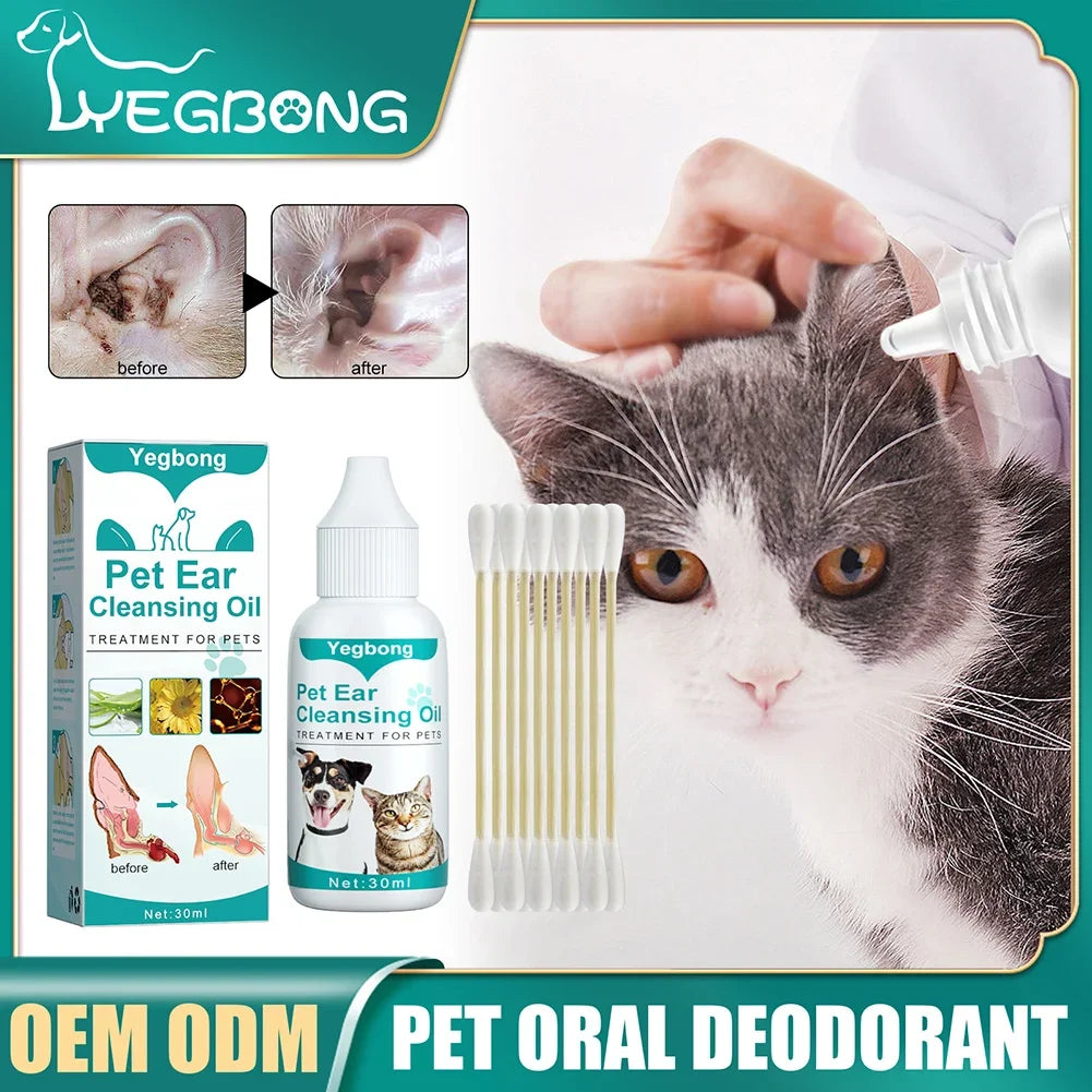 Dog Ear Cleaner Natural - Stop Ear Mites Infections 30ml