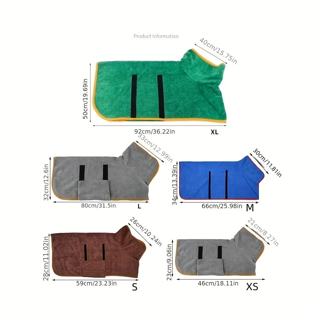 Microfiber Dog Bathrobe