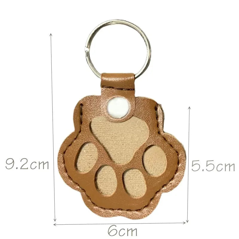 Pet Hair Keepsake Keychain Leather Memorial Locket for Dog Cat Fur
