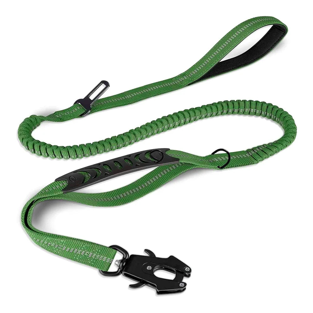4-in-1 No Pull Reflective Bungee Dog Leash