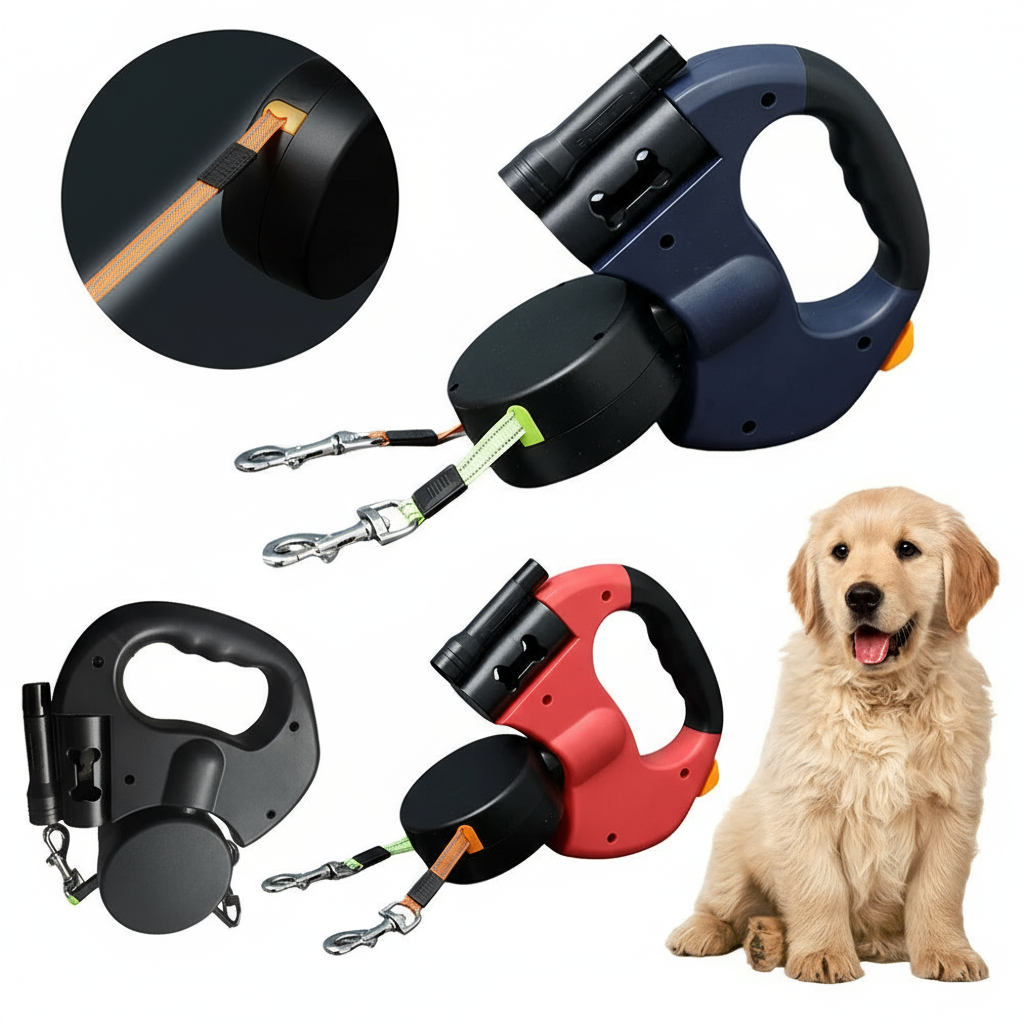 Auto Telescoping Dog Leash - Clean Product Photo