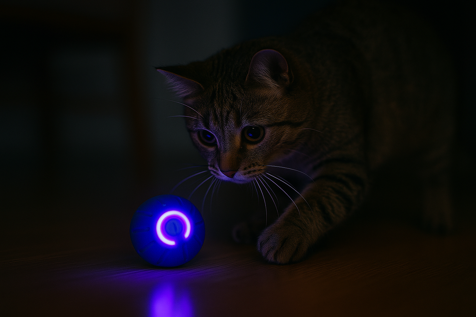 Cat with Glowing Ball