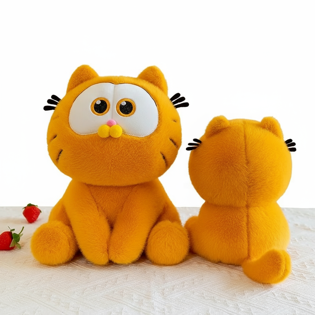Garfield Plush Front and Back White Background