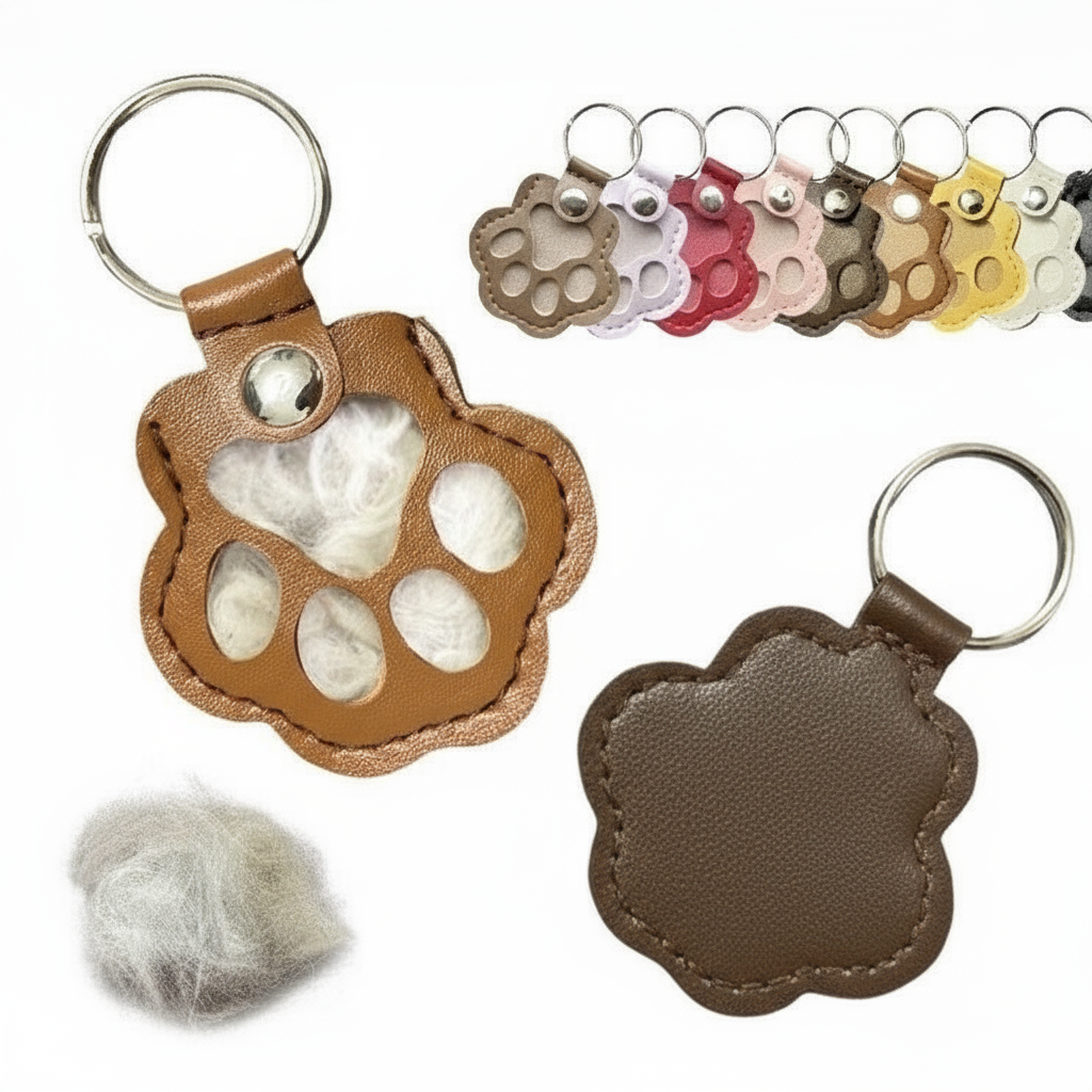 Pet Hair Keepsake Keychains - Hand Removed