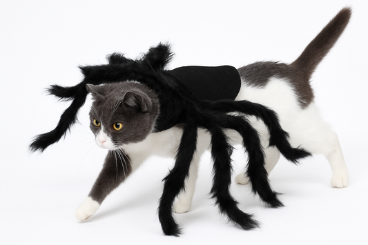 Spider Halloween Pet Costume with white background